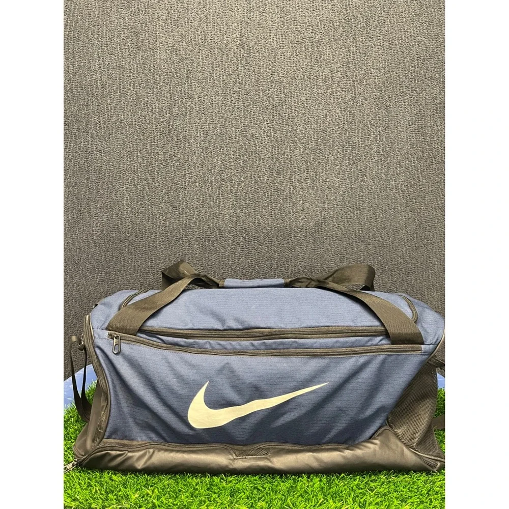 Nike Academy Team Duffel Bag Navy Blue Black Swoosh BA5955-410 Medium